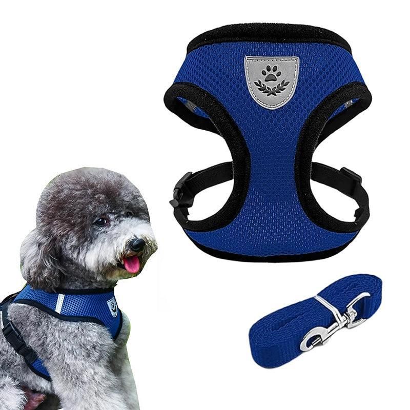 XL Size Pet Dog Cat Puppy Soft Leash Vest Mesh Breathe Adjustable Harness - Pink